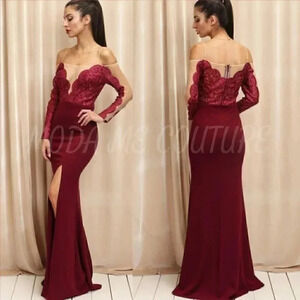 Burgundy Elegant Dresss Gown